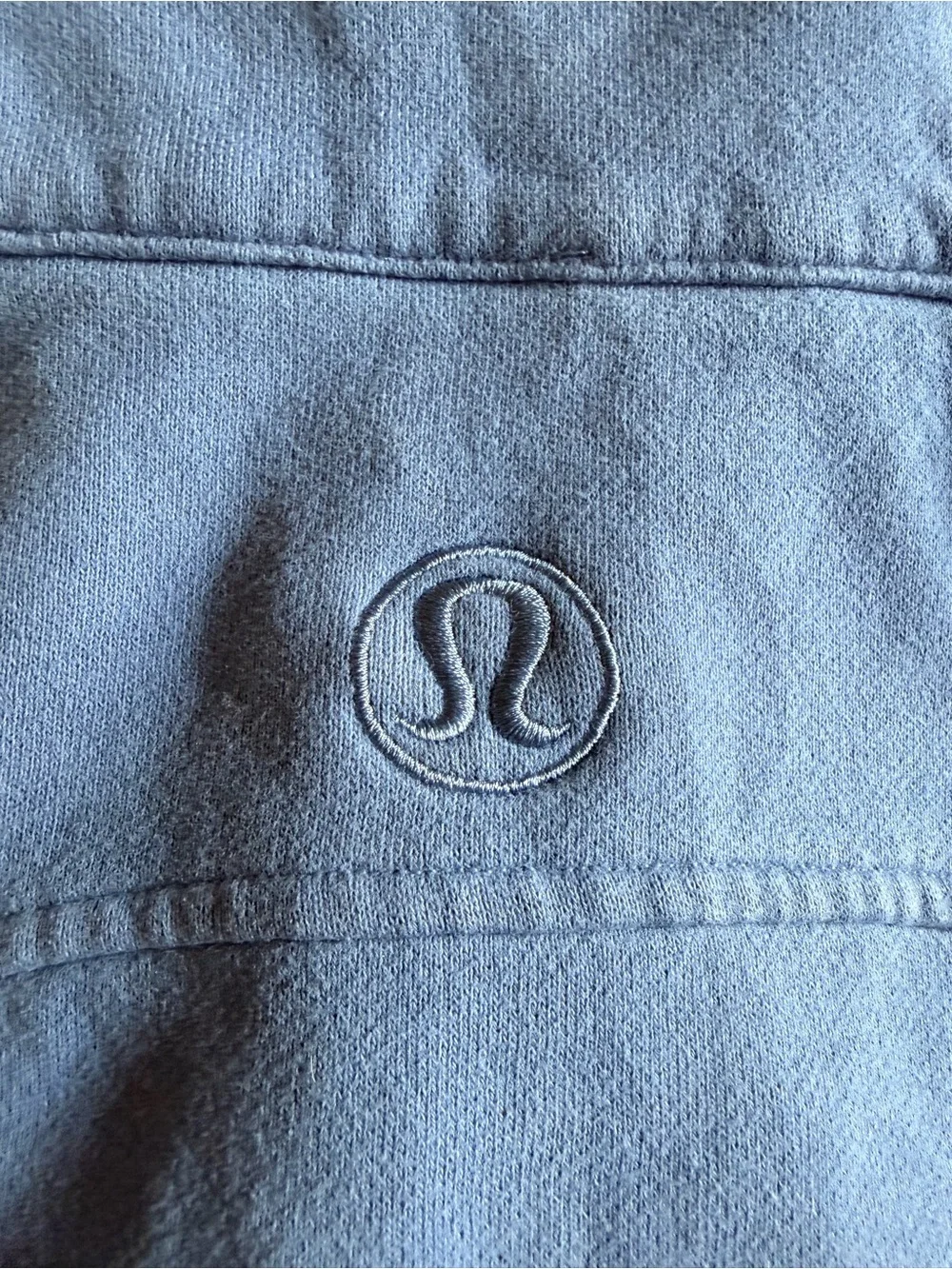 lululemon athletica Light Blue Half-Zip Fleece Jacket